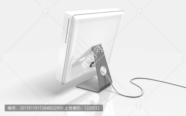 白色背景上的白色平板電腦