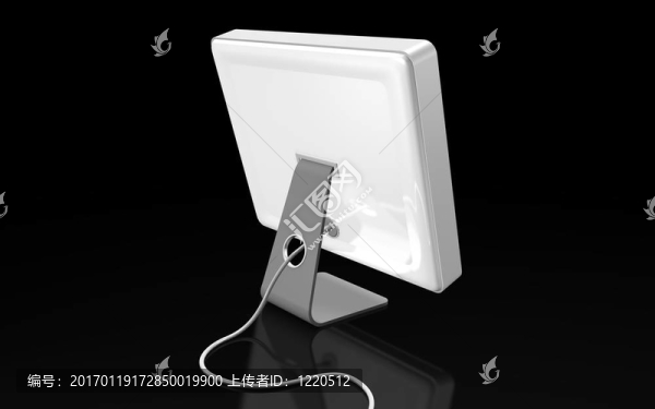 黑色背景上的白色平板電腦