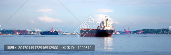 集裝箱船在普吉特海灣