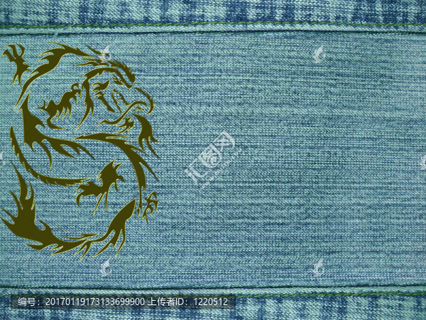 牛仔背景與龍