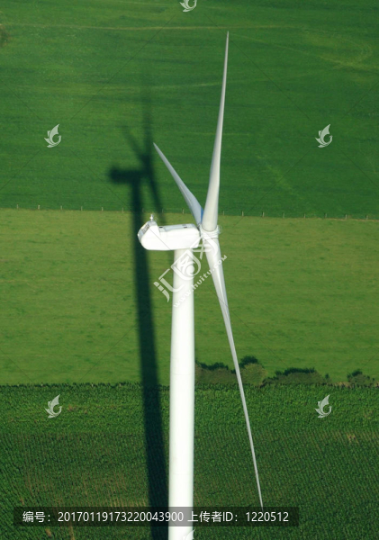 風力發(fā)電機組的空中觀