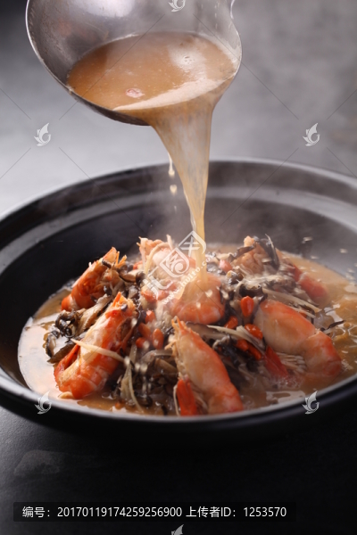 黃酒生蝦冬粉煲