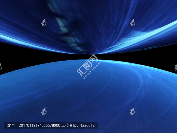 天空和行星之間的地平線