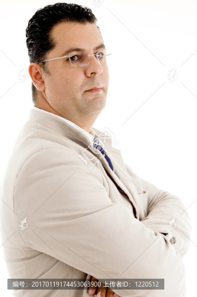 穿得很好的白人商人