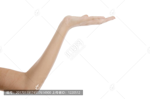 張開手掌的女性手