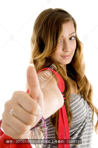 年輕女子表示好運(yùn)的標(biāo)志-匯圖網(wǎng) www.fosd68.com 年輕女子表示好運(yùn)的標(biāo)志