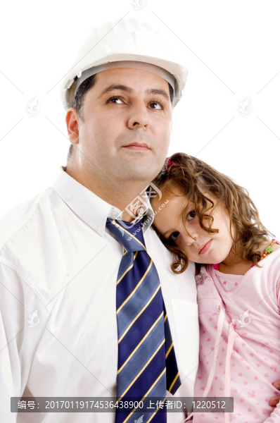 建筑師父親和可愛的女兒