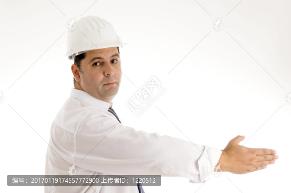 建筑師提供握手