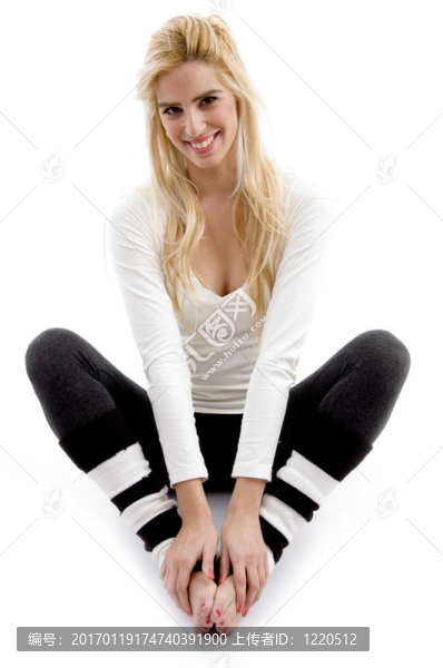 女子健身前視圖
