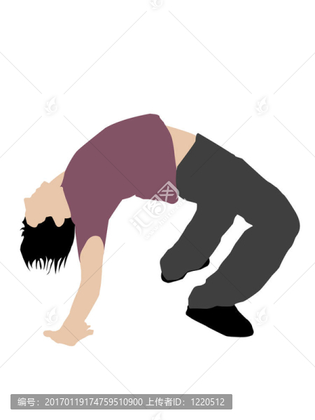 男子做橋伸展