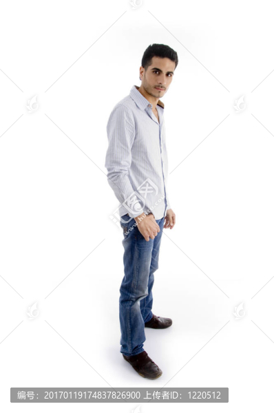 站帥男人的側(cè)面觀