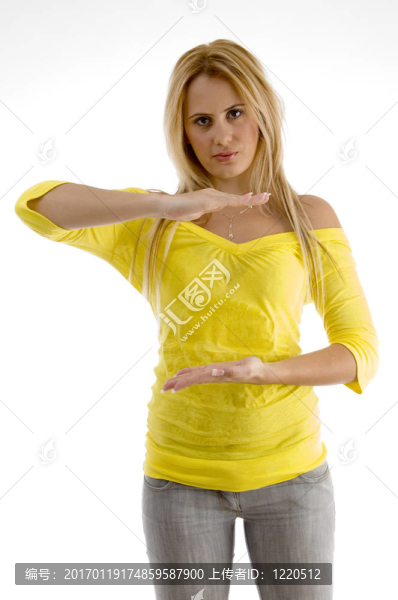 女性用手測量