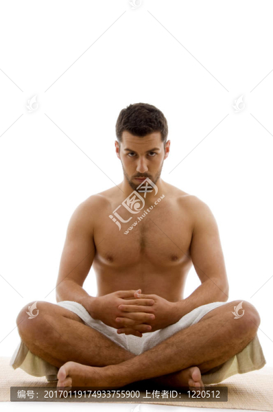 放松男性的前視圖