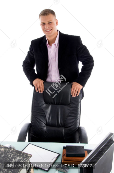 職場中的微笑商人