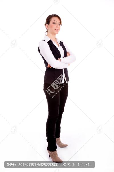 站在busineswoman側(cè)面姿勢