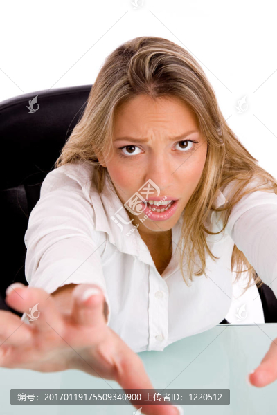 商人展示的手勢(shì)上視圖