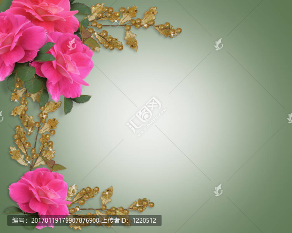 玫瑰婚禮或宴會邀請