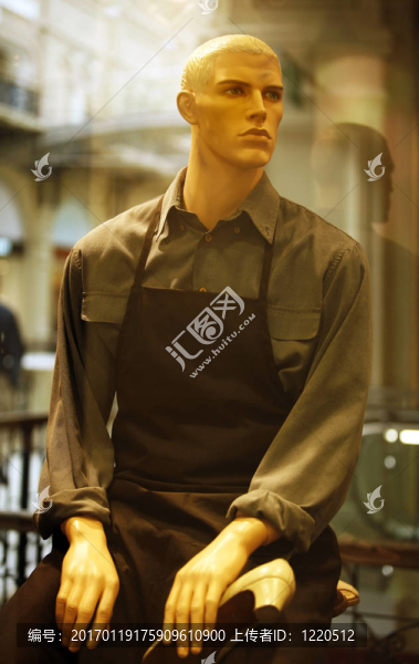 工作櫥窗櫥窗里的工作服