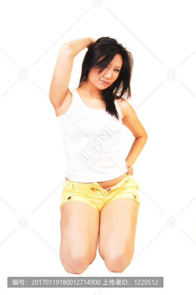 美麗的亞洲女人。