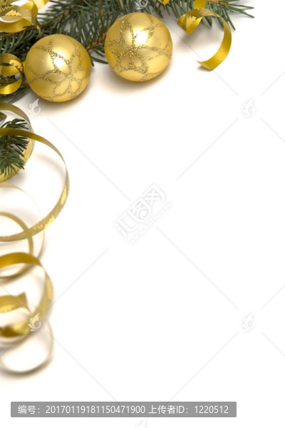 金色的圣誕裝飾