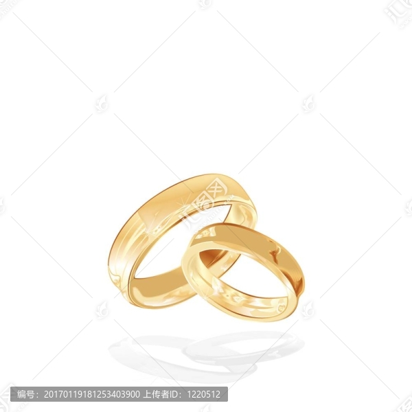 黃金結婚戒指隔離