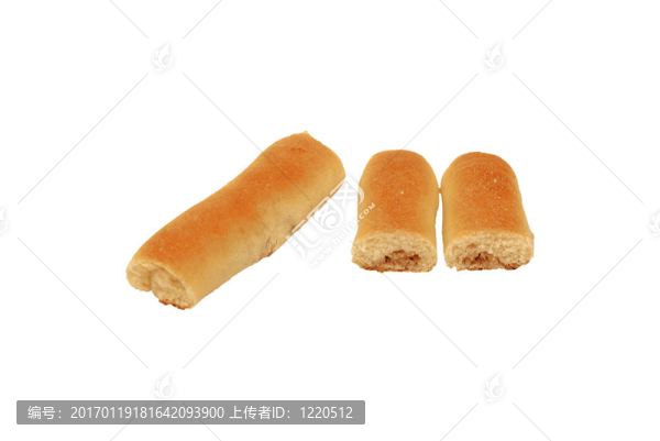 白色背景上的肉餡糕點(diǎn)