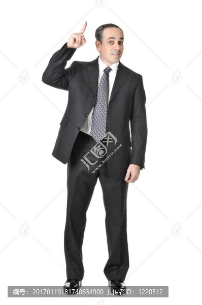 白色背景的商人