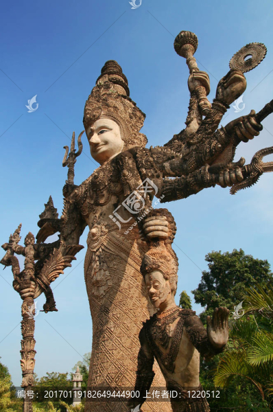 佛教和印度教雕像Khaek寺泰國