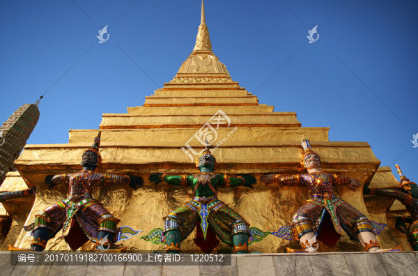 拉瑪堅(jiān)人物Wat,Phra,Kaeo曼谷泰國(guó)