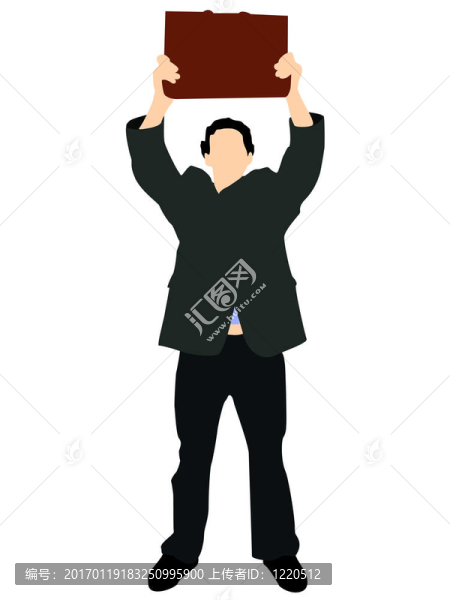 年輕商人拿著他的辦公包