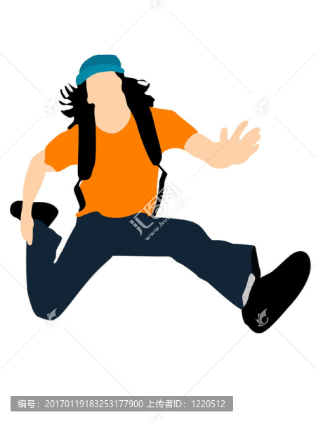 不經(jīng)意的男人在空中跳躍