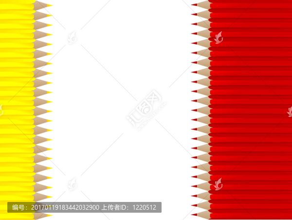 黃色和紅色的鉛筆