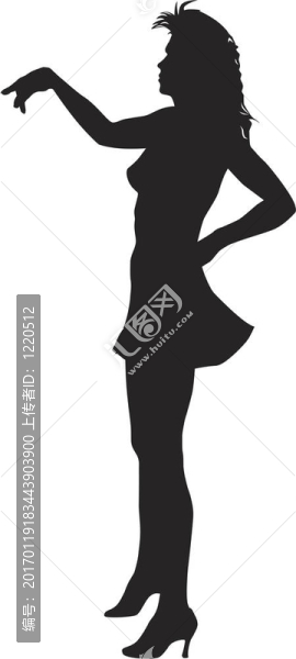 女孩剪影