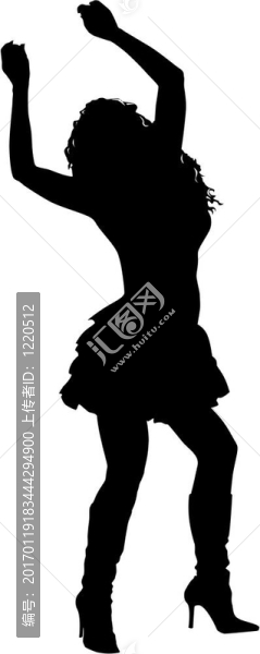女孩剪影