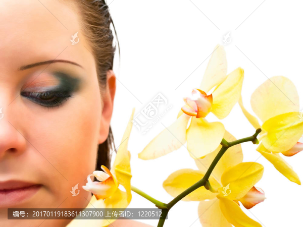 女人和蘭花