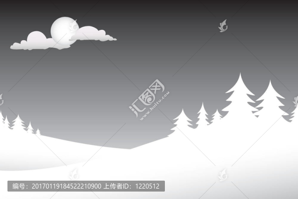 冬天的夜晚場景
