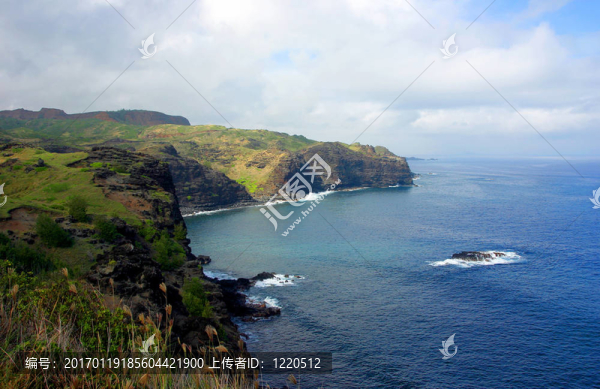 北茂宜島海岸線向西看