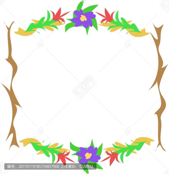 與Flowers的木框架