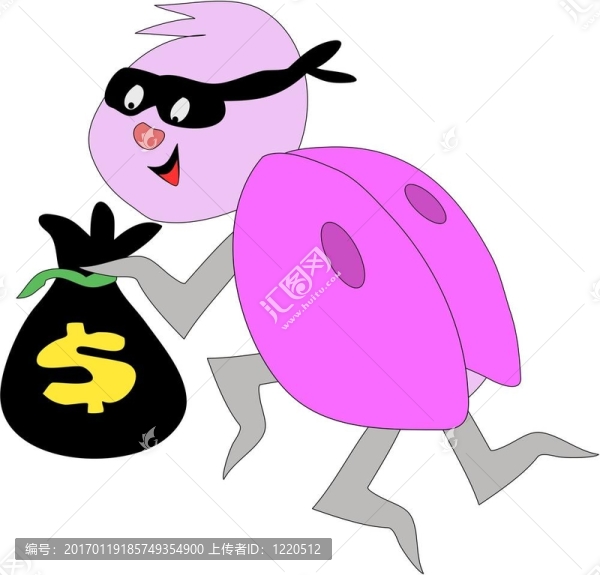 帶錢袋的臭蟲小偷