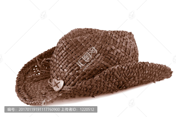 棕草牛仔帽