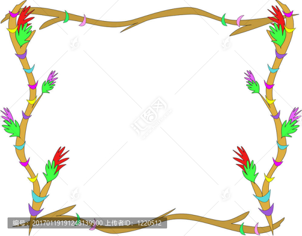 與Flowers,Vector的木框架
