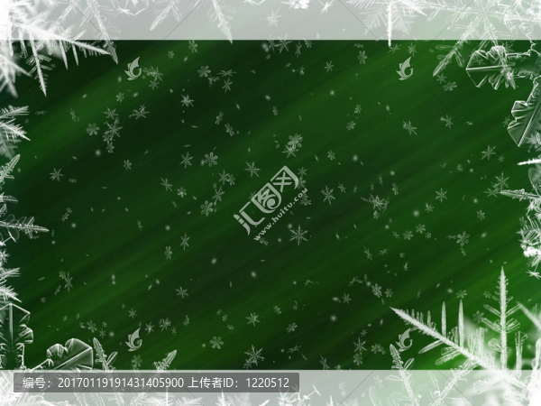 綠色雪冬背景2