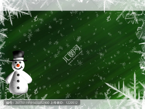 綠色雪冬背景3