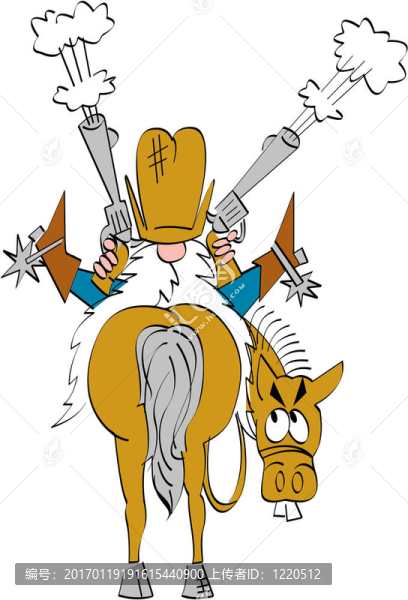 卡通牛仔/馬