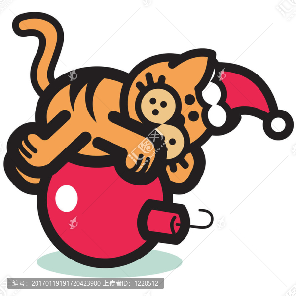 貓圣誕剪貼畫