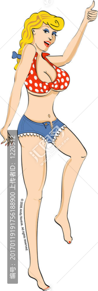 性感的女孩搭便車CLI