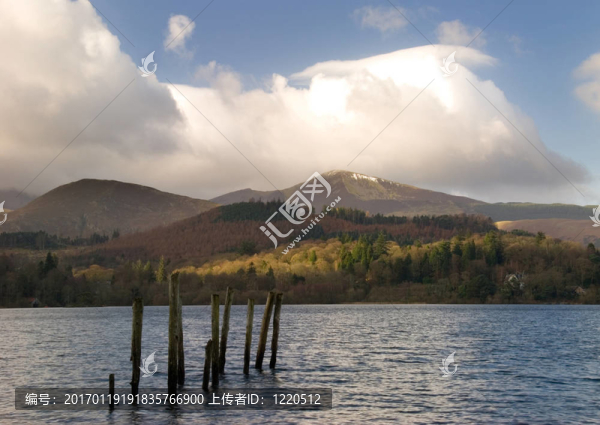 DerwentWater在英格蘭湖區(qū)；英國