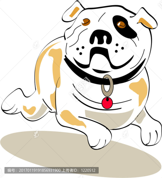 斗牛犬/狗剪貼畫