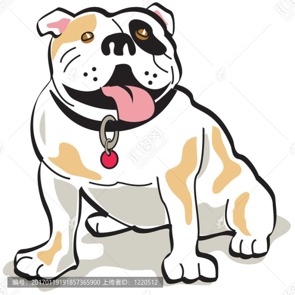 斗牛犬/狗剪貼畫