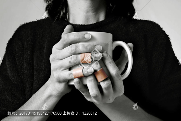 工作的手